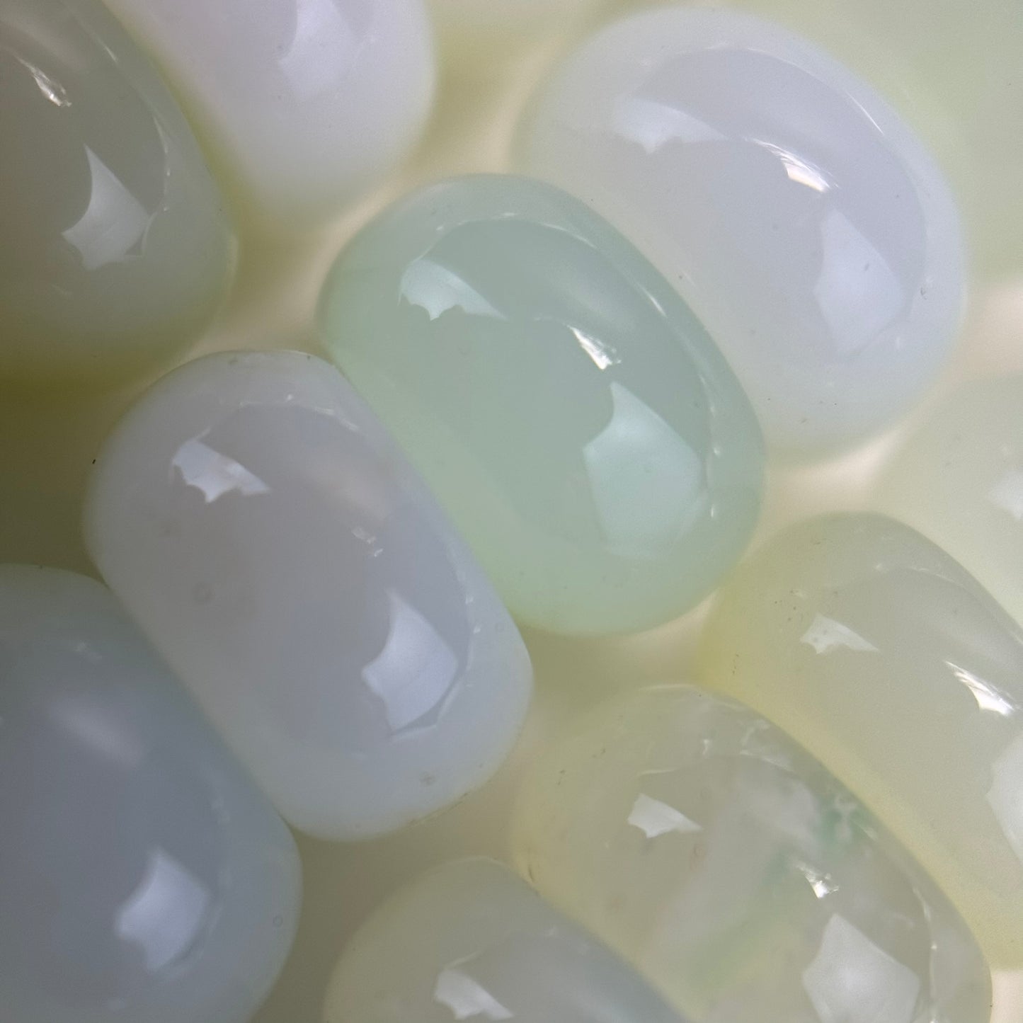 Green Opal Rondelle Polished Beads image 5