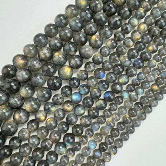 Labradorite Fire Polished Round Beads (AAAA Quality)