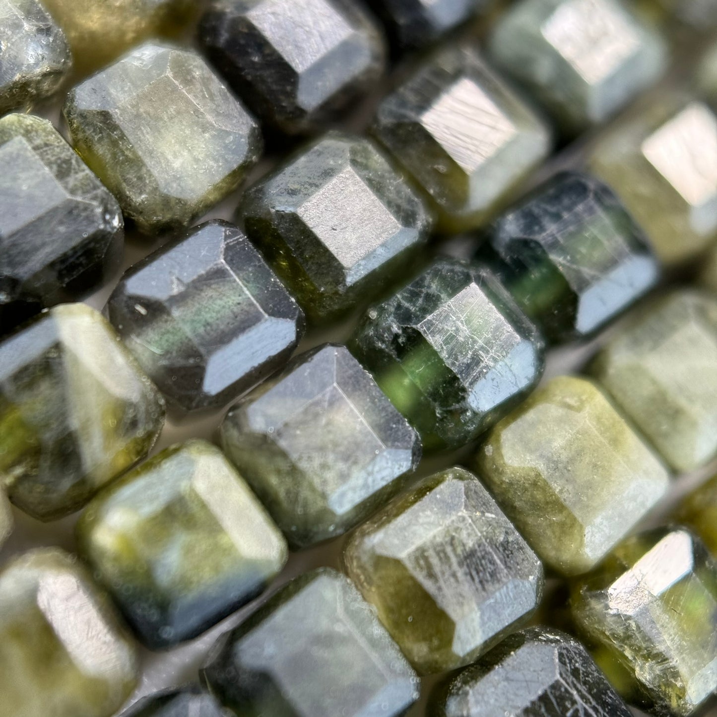 Green Tourmaline Square Beads image 2