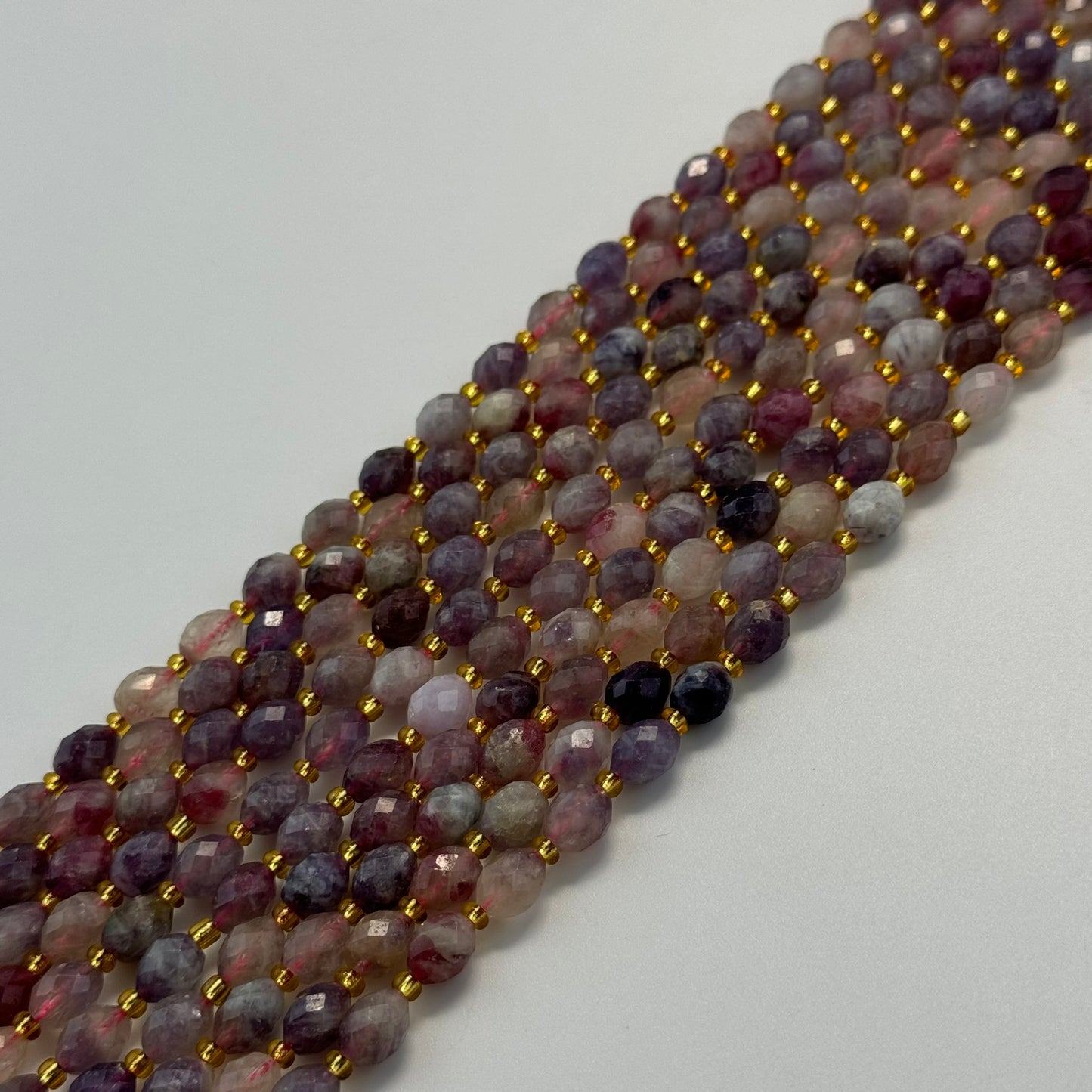 Pink Tourmaline Faceted Barrel 8 Beads image 8