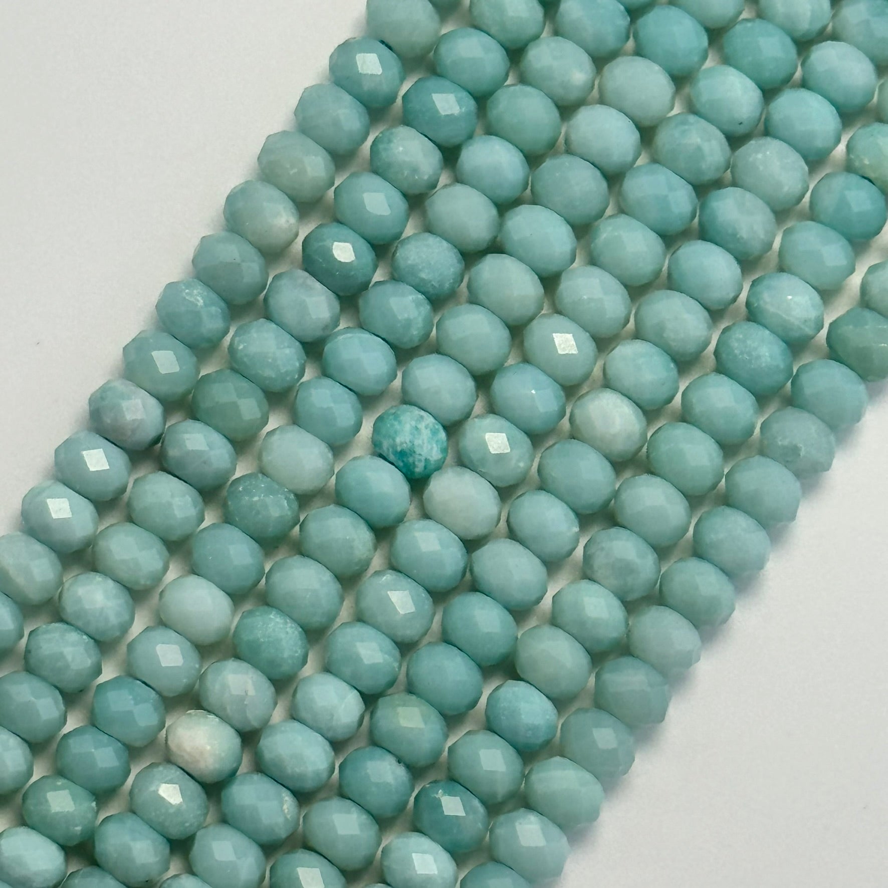 Ocean Jasper Faceted Rondelle Beads image 0