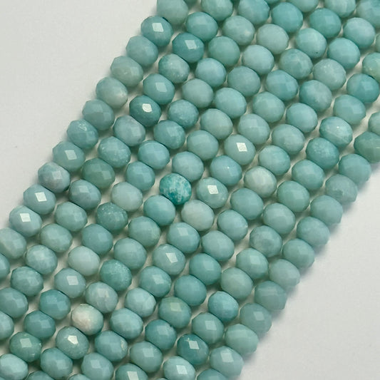 Ocean Jasper Faceted Rondelle Beads image 0