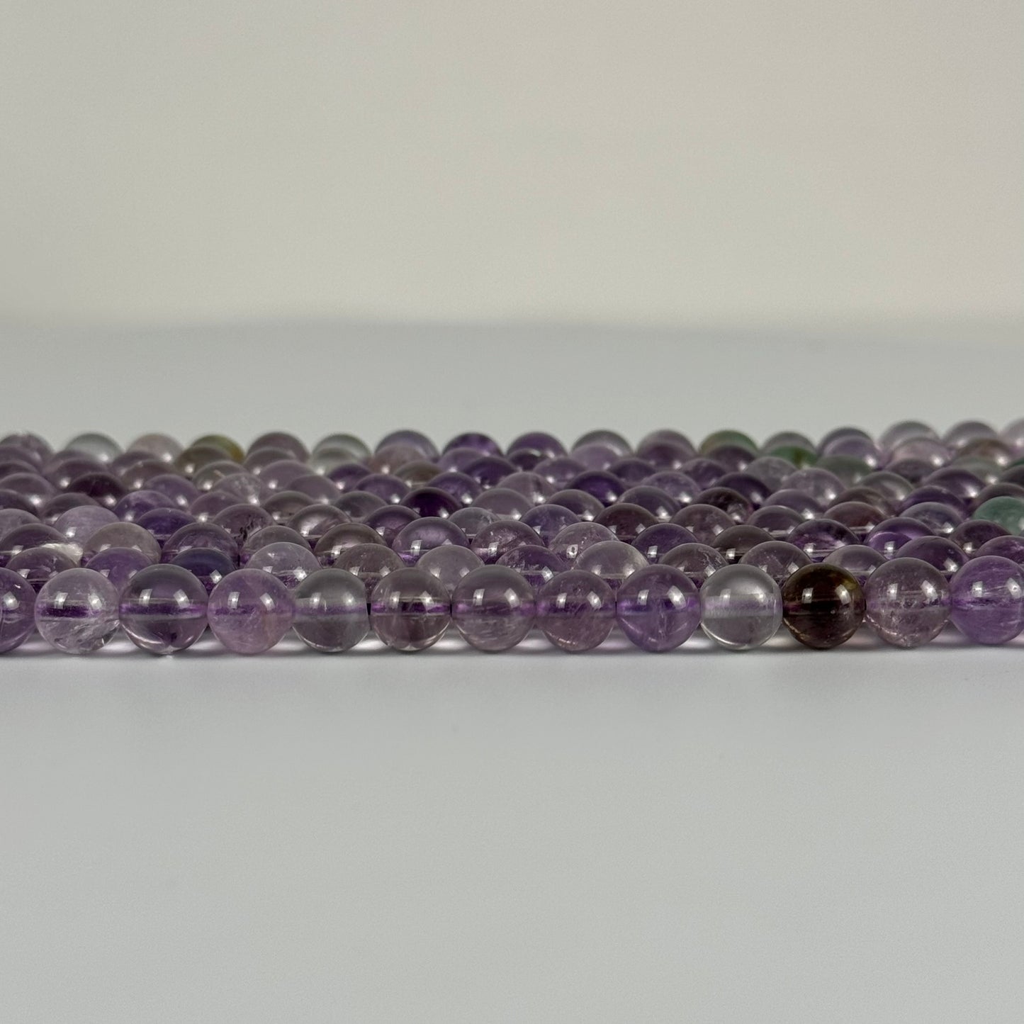 Amethyst +Plus Polished 8mm Round Beads image 5