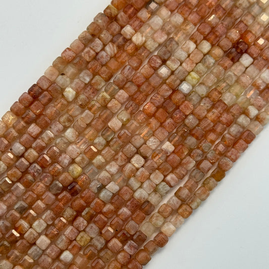 Sunstone Square Beads