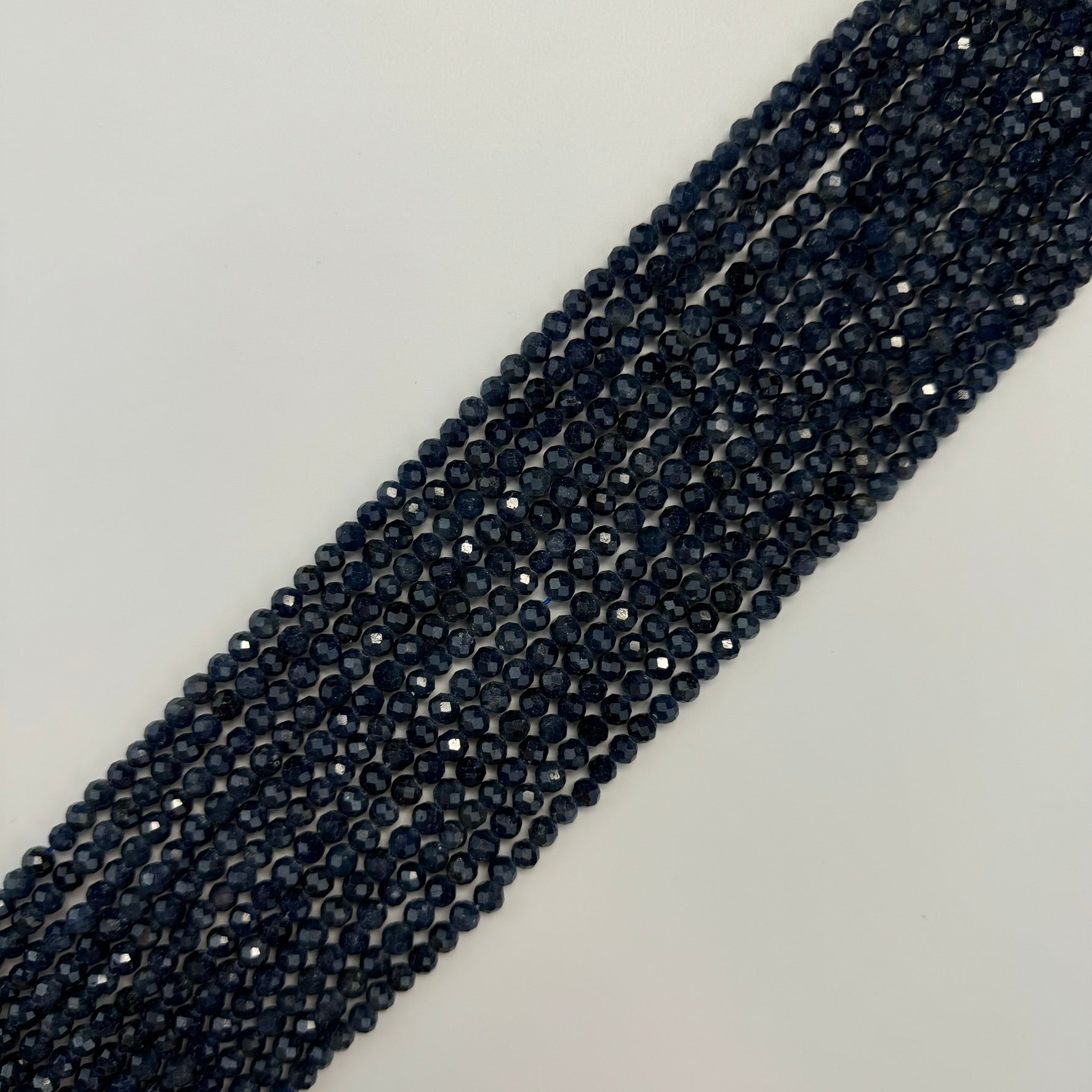 Natural Sapphire Faceted Round Beads image 5
