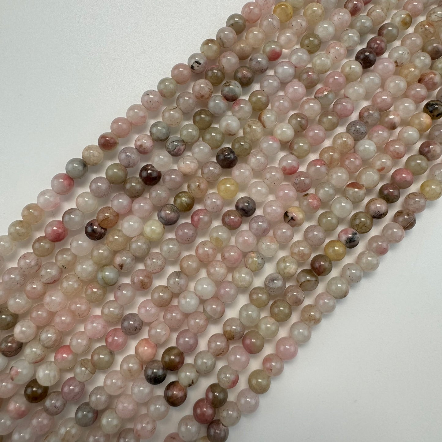 Sakura Rhodonite Polished Round Beads - Color B image 7