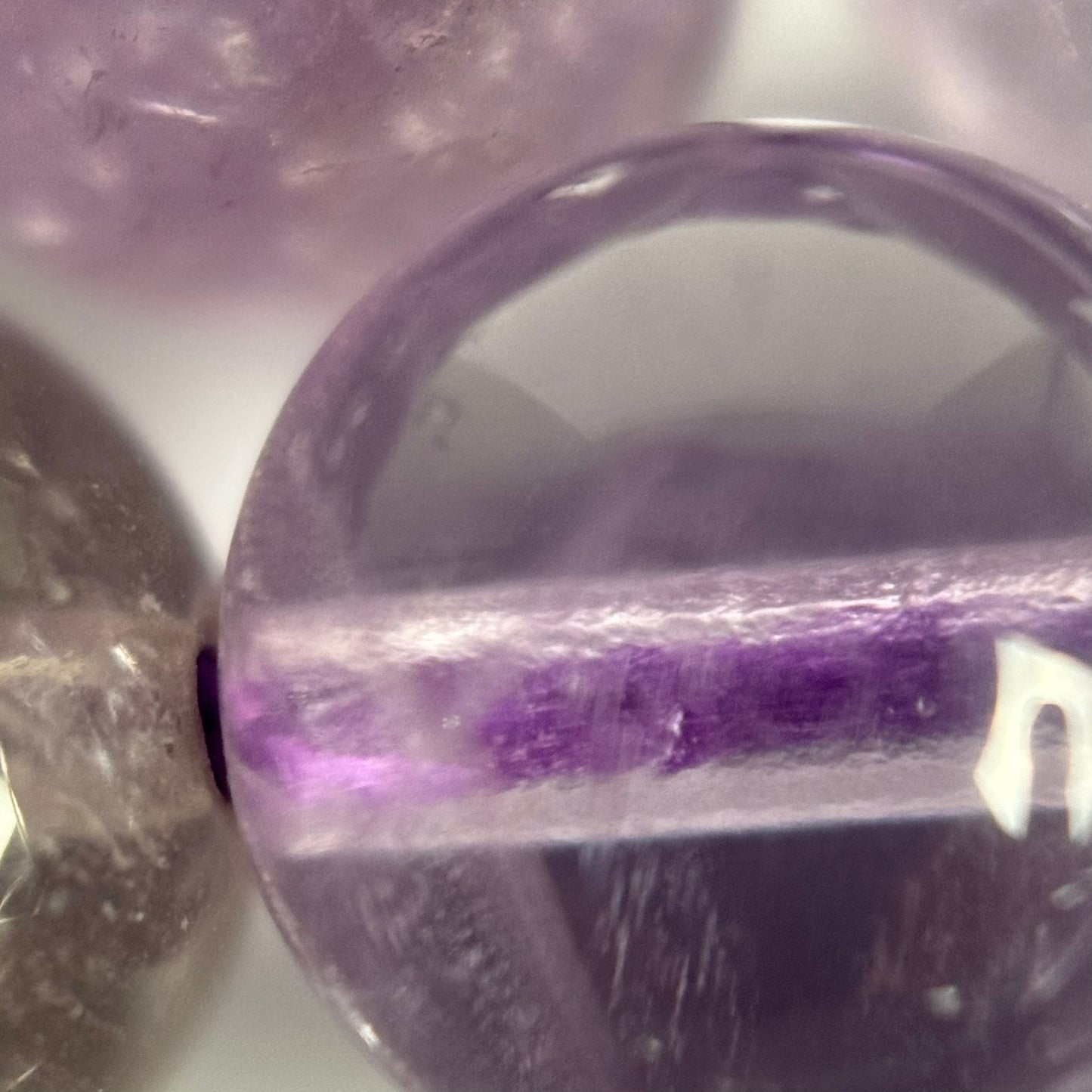 Amethyst +Plus Polished 8mm Round Beads image 1