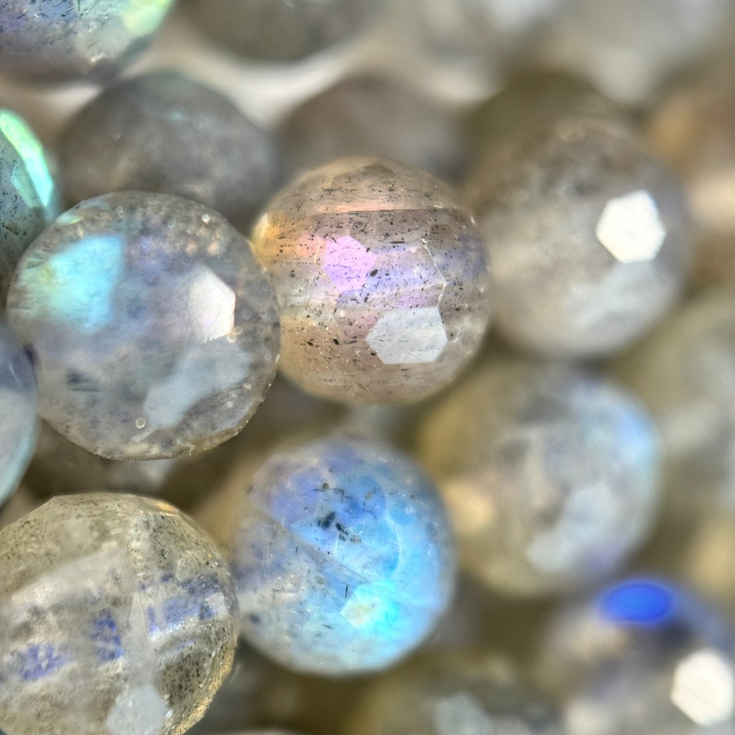 Labradorite Faceted Round Beads image 5