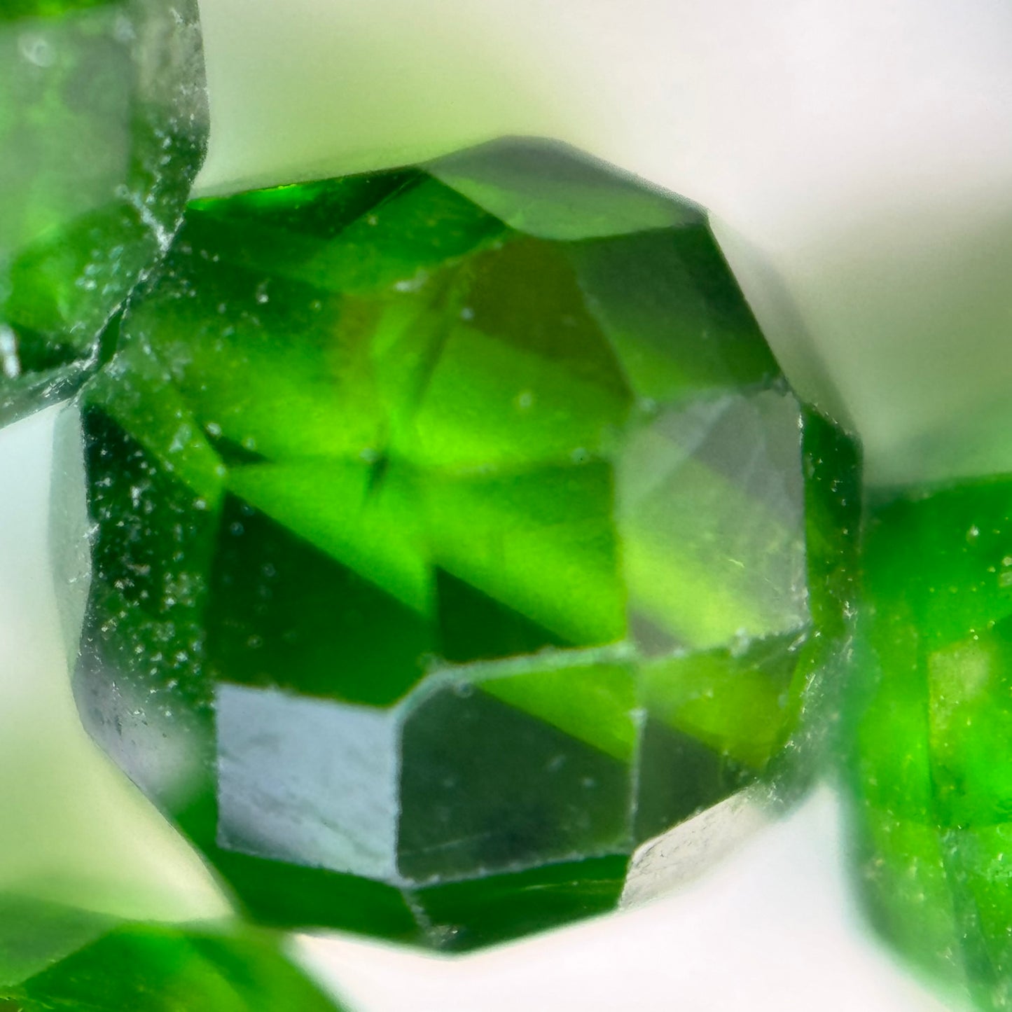 Diopside Faceted Round Beads (A & AA Quality) image 12