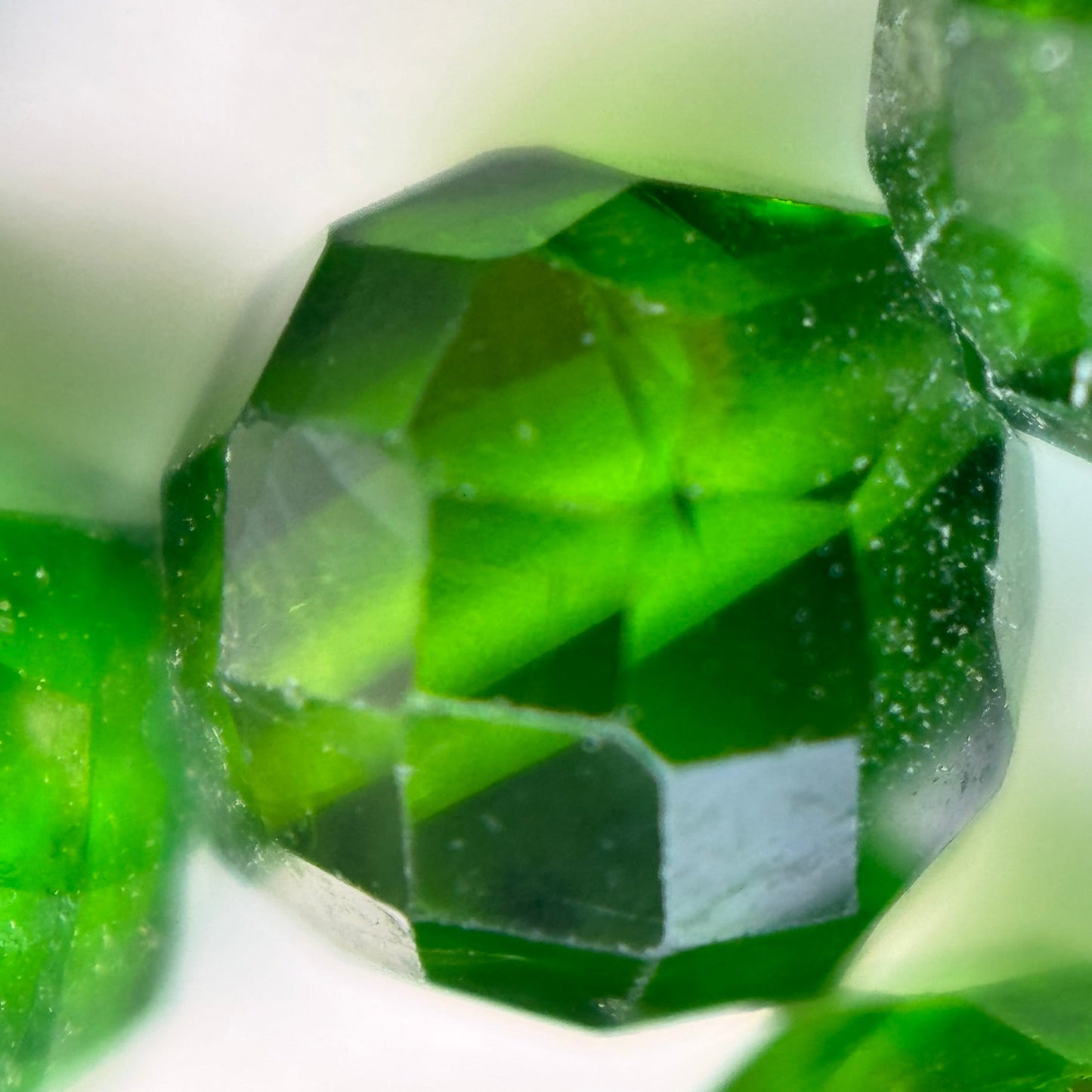 Diopside Faceted Round Beads (A & AA Quality) image 12