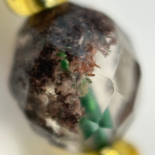 Lodalite (Chlorite) Faceted Barrel Beads