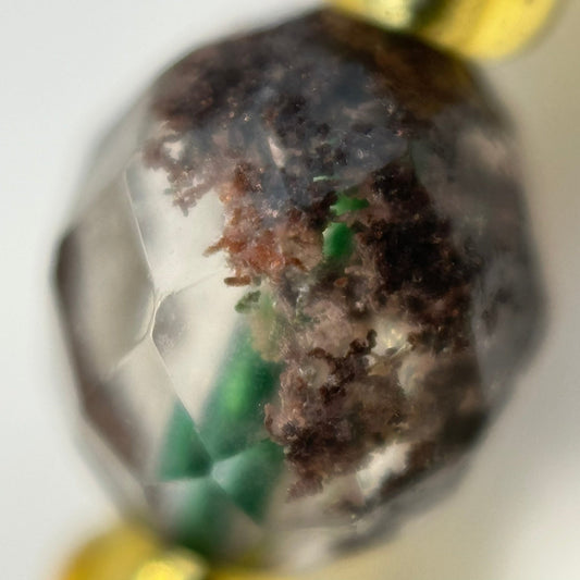 Lodalite (Chlorite) Faceted Barrel Beads