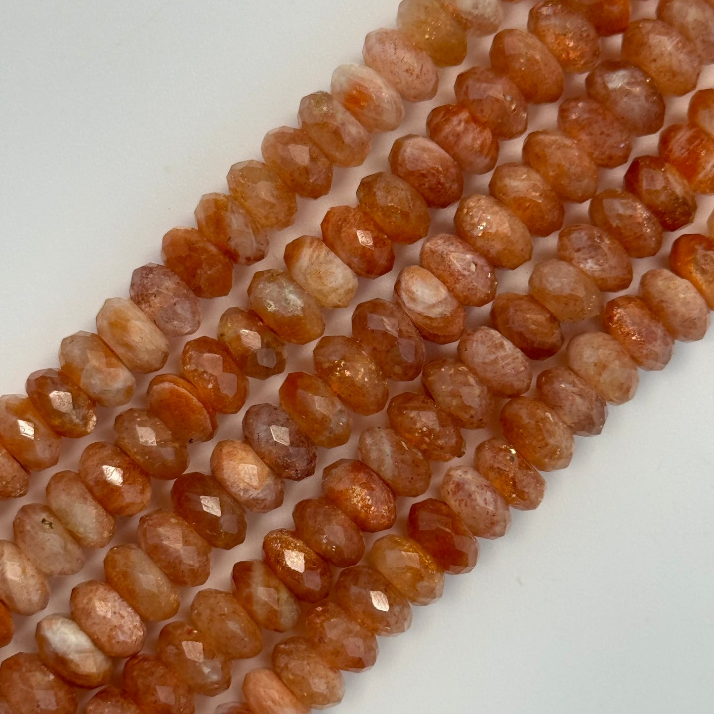 Sunstone Faceted Rondelle Beads (AA Quality) image 8