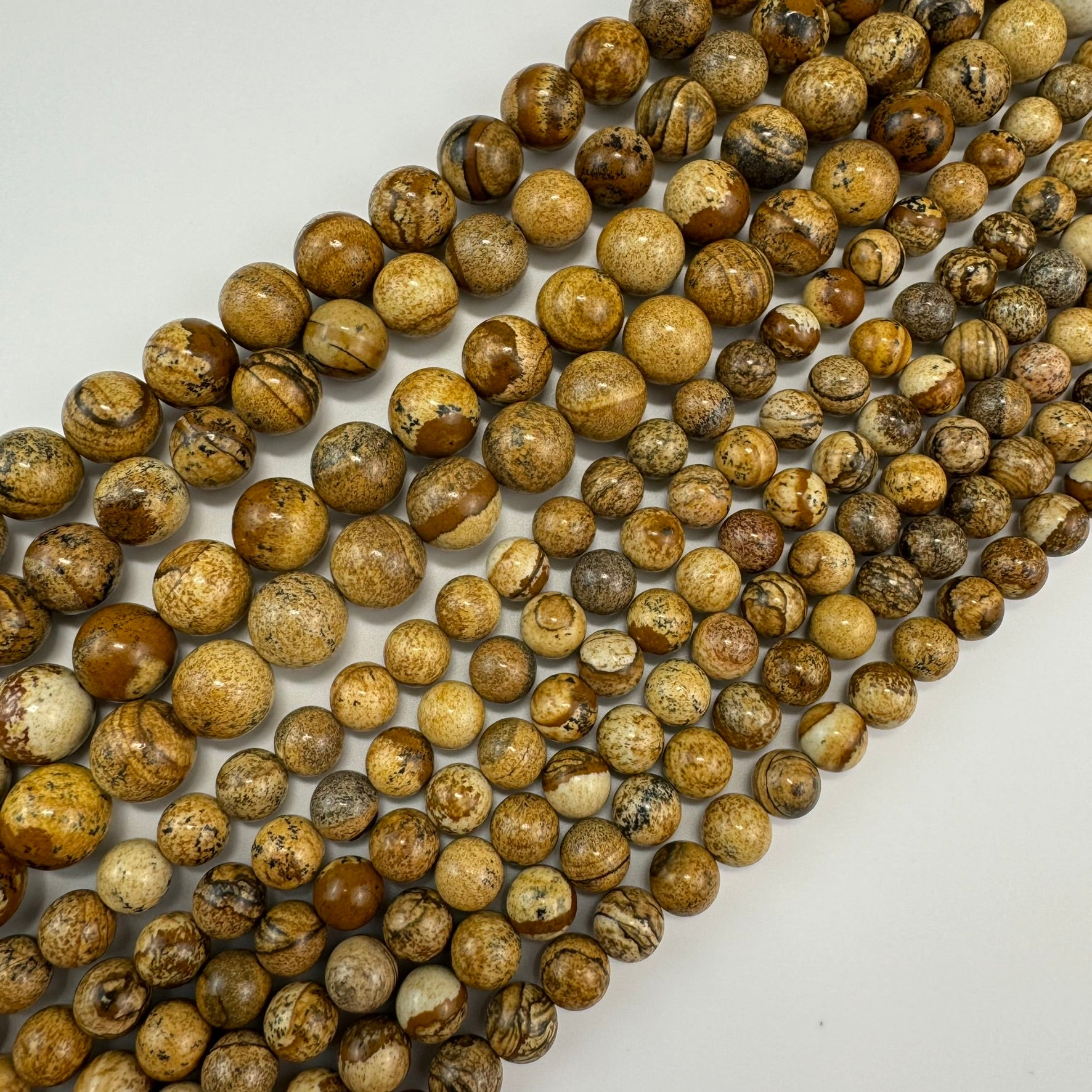 Picture Jasper Polished Round Beads image 2