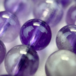 Chevron Amethyst Polished Round Beads image 8