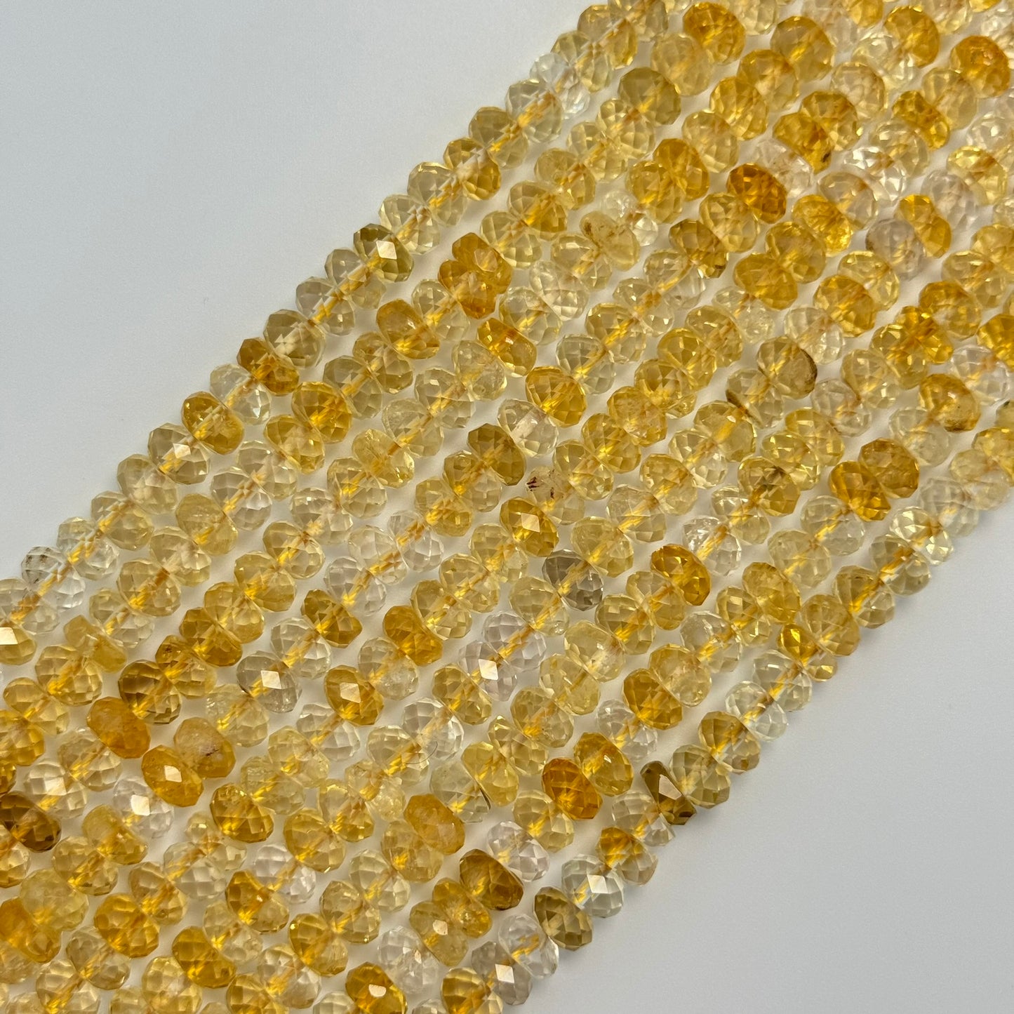 Faceted Citrine Rondelle Beads (8x4mm) image 2
