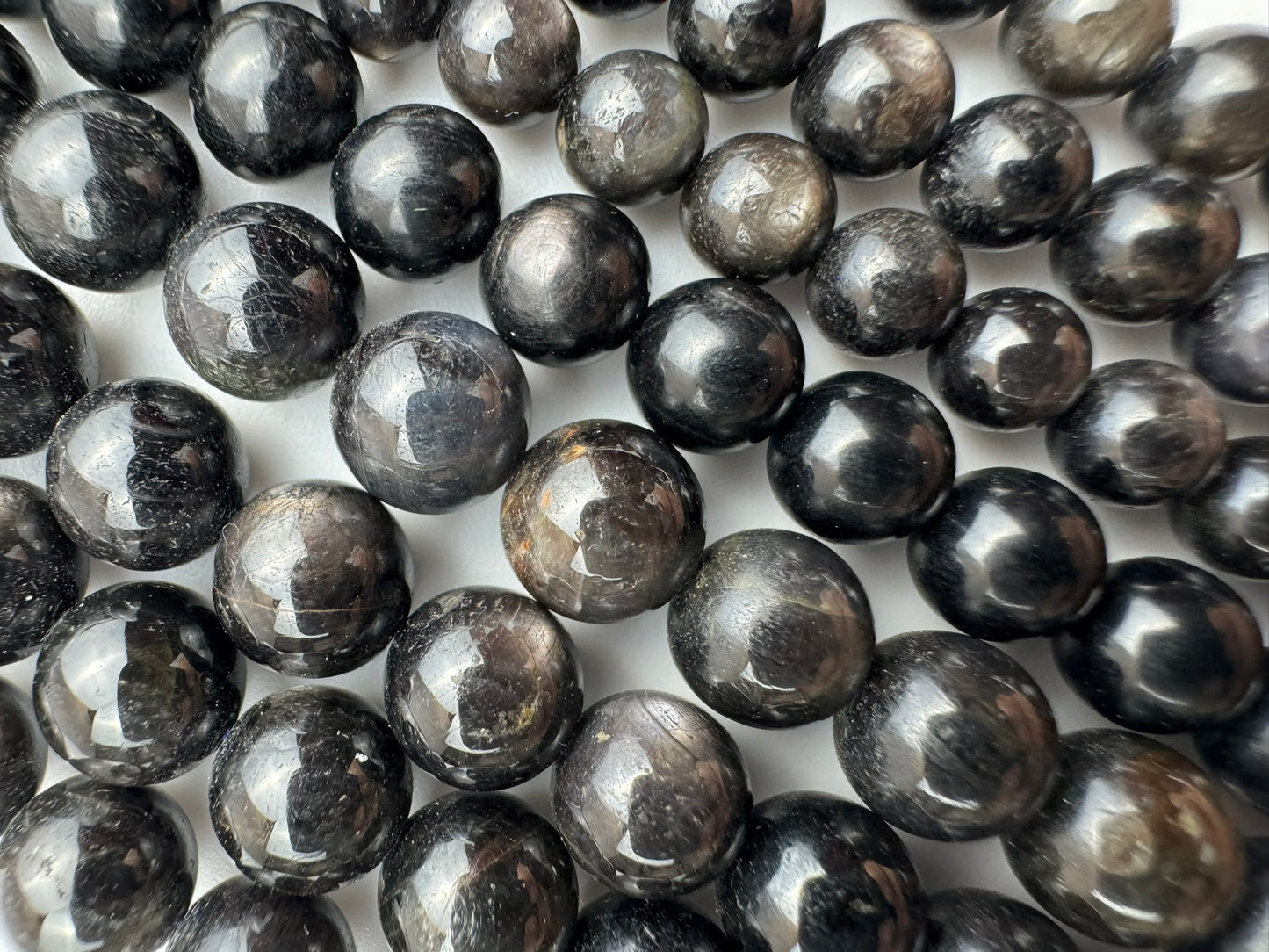 Gold Sheen Sapphire Round Beads image 4