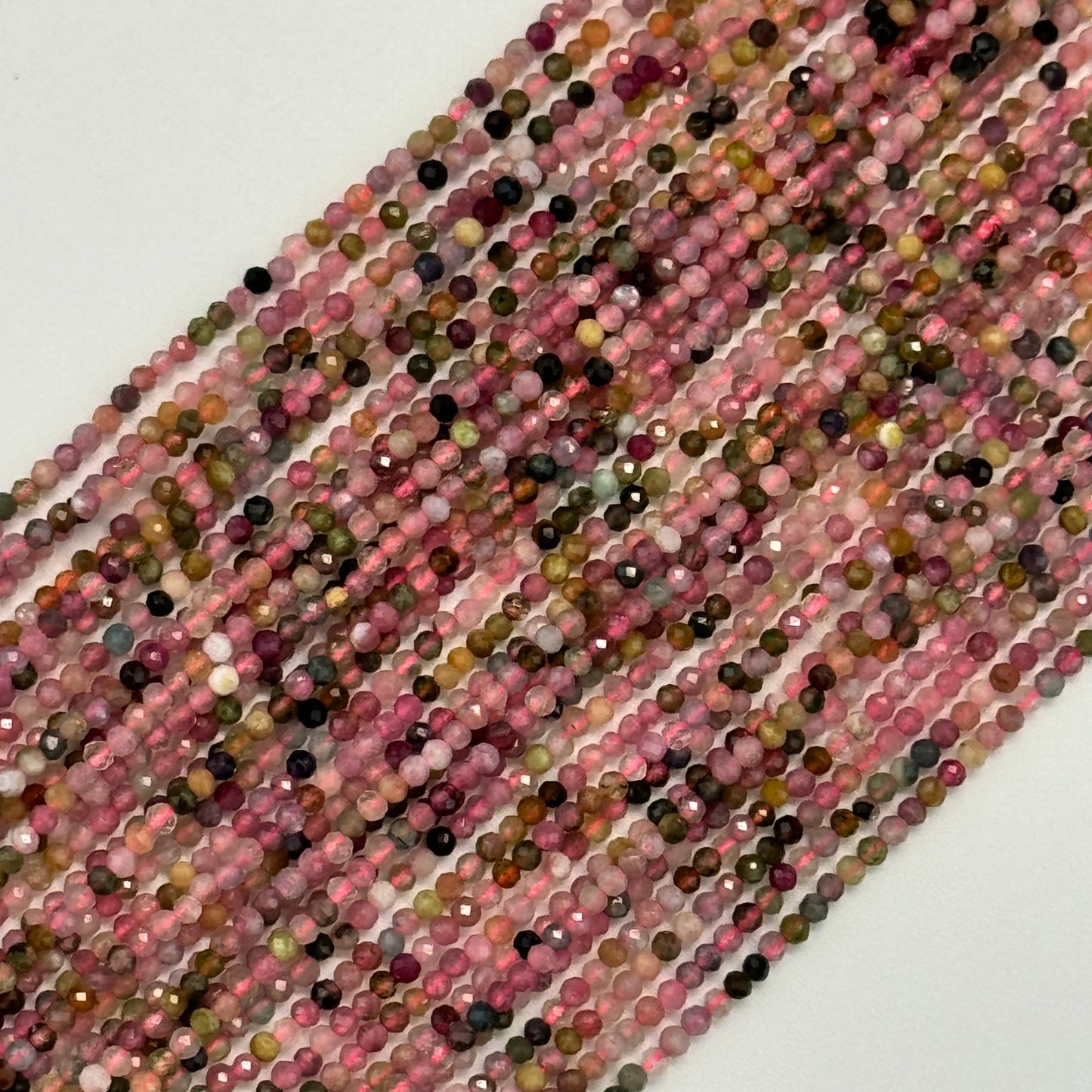 Multicolor Tourmaline Faceted Round Beads image 4
