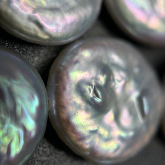 Silver Freshwater Cultured Coin Pearl - (AAA Quality)