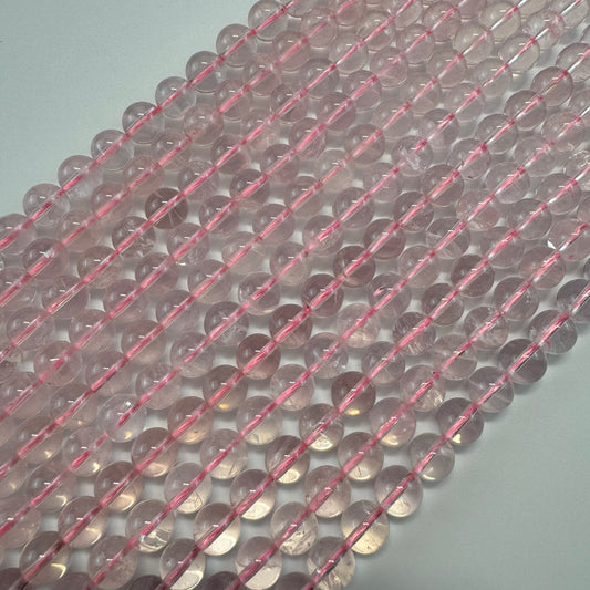 Star Rose Quartz Polished Round Beads image 0