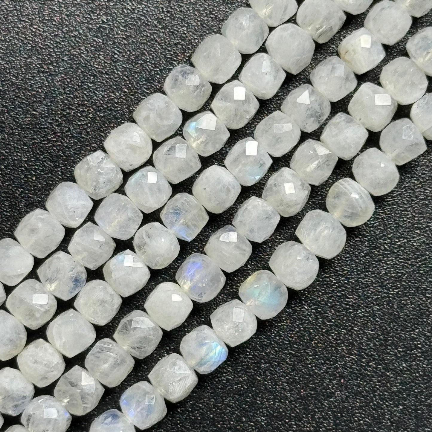 Rainbow Moonstone Square Beads image 0