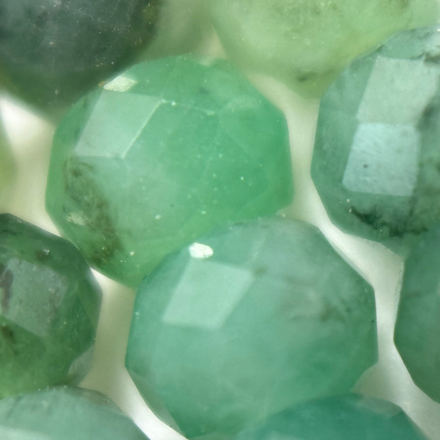 Emerald Faceted Rondelle Beads image 4