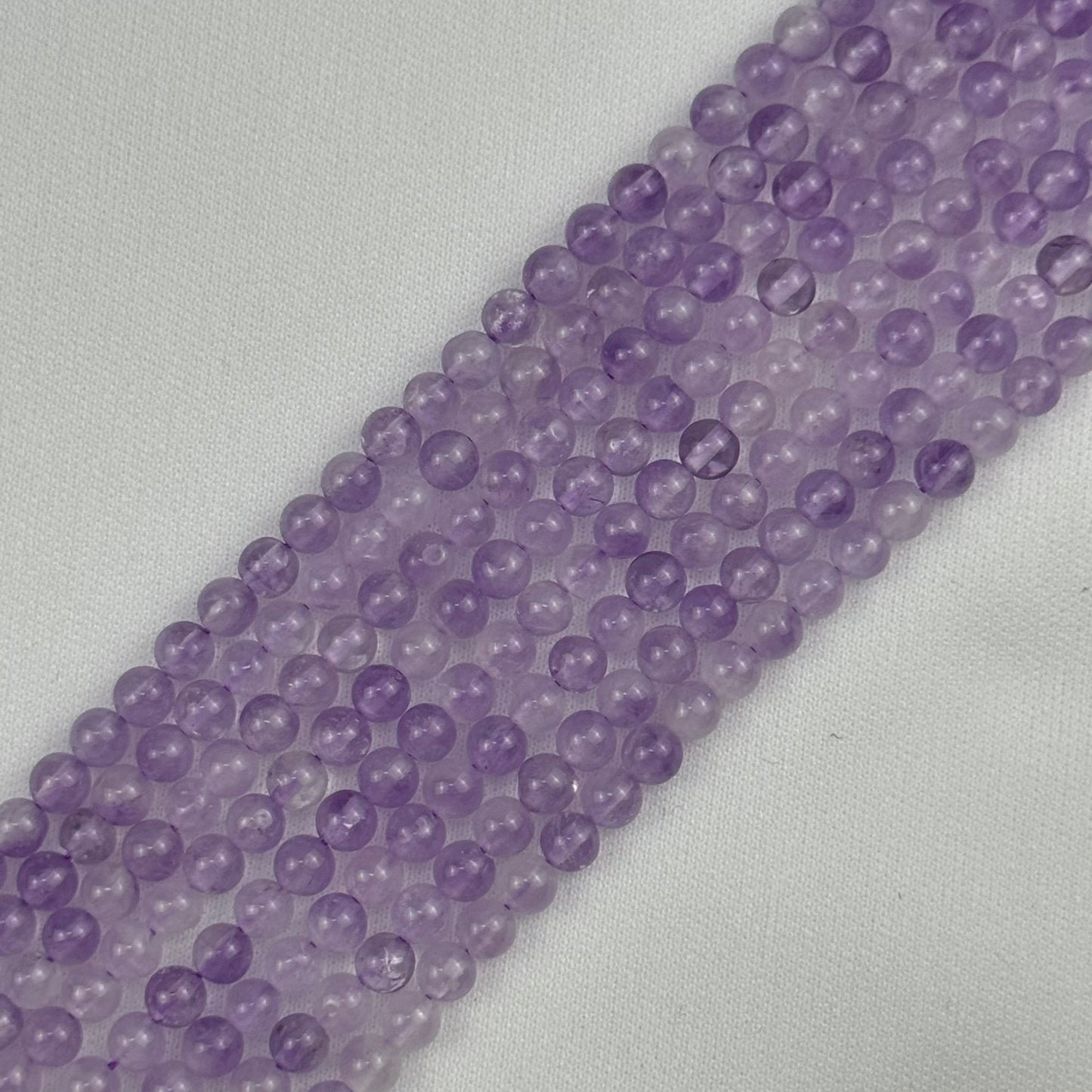 Lavendar Amethyst Polished Round Beads image 4