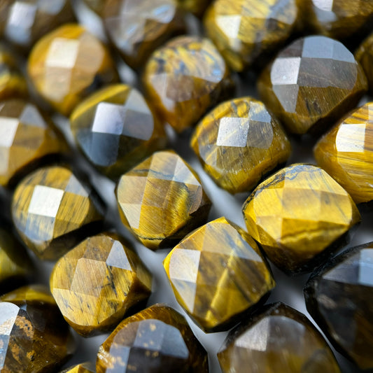 Tiger's Eye Square Beads (AAA Quality)