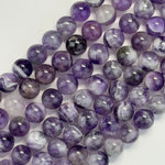 Chevron Amethyst Polished Round Beads image 5
