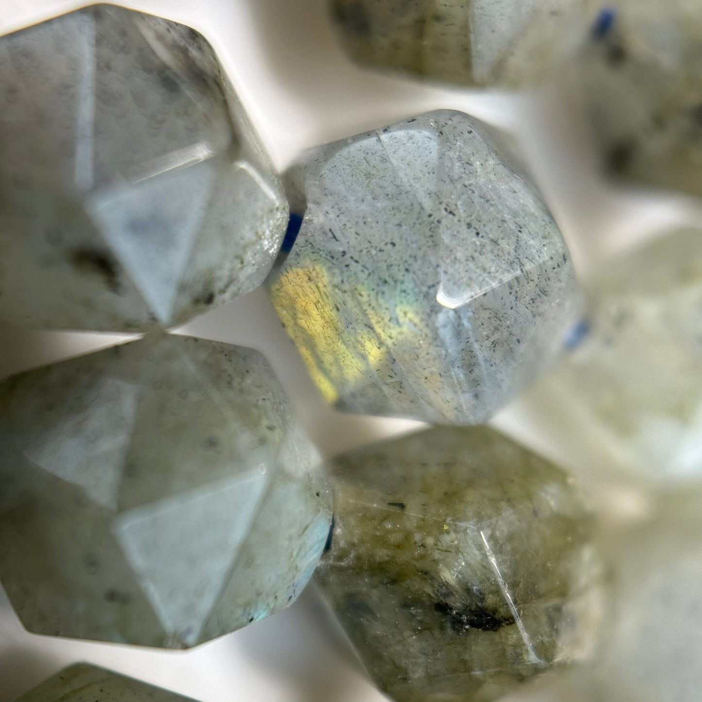 Labradorite Faceted Diamond Cut Beads image 4