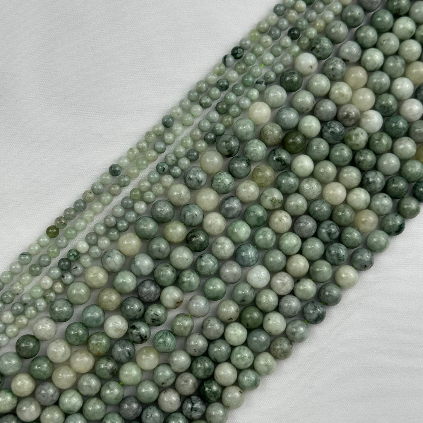 Burmese Green Jade Polished Round Beads image 0