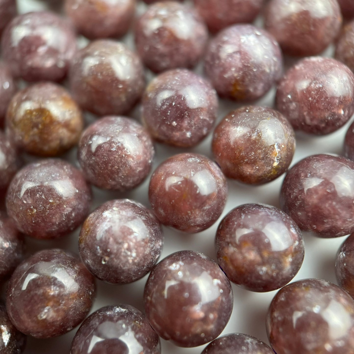 Lepidolite AAA Polished Round Beads image 7