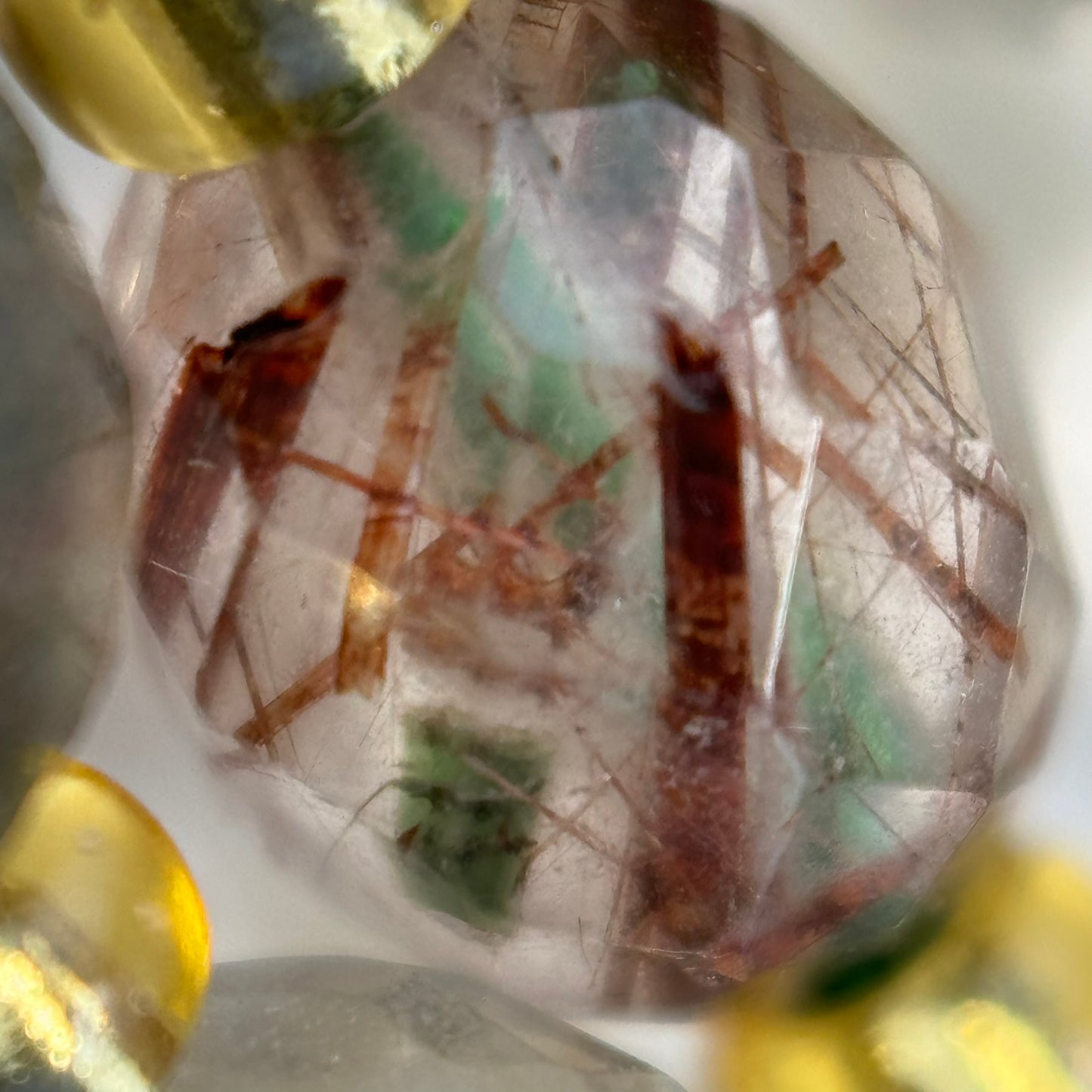 Lodalite (Chlorite) Faceted Barrel 8×6 mm Beads image 8