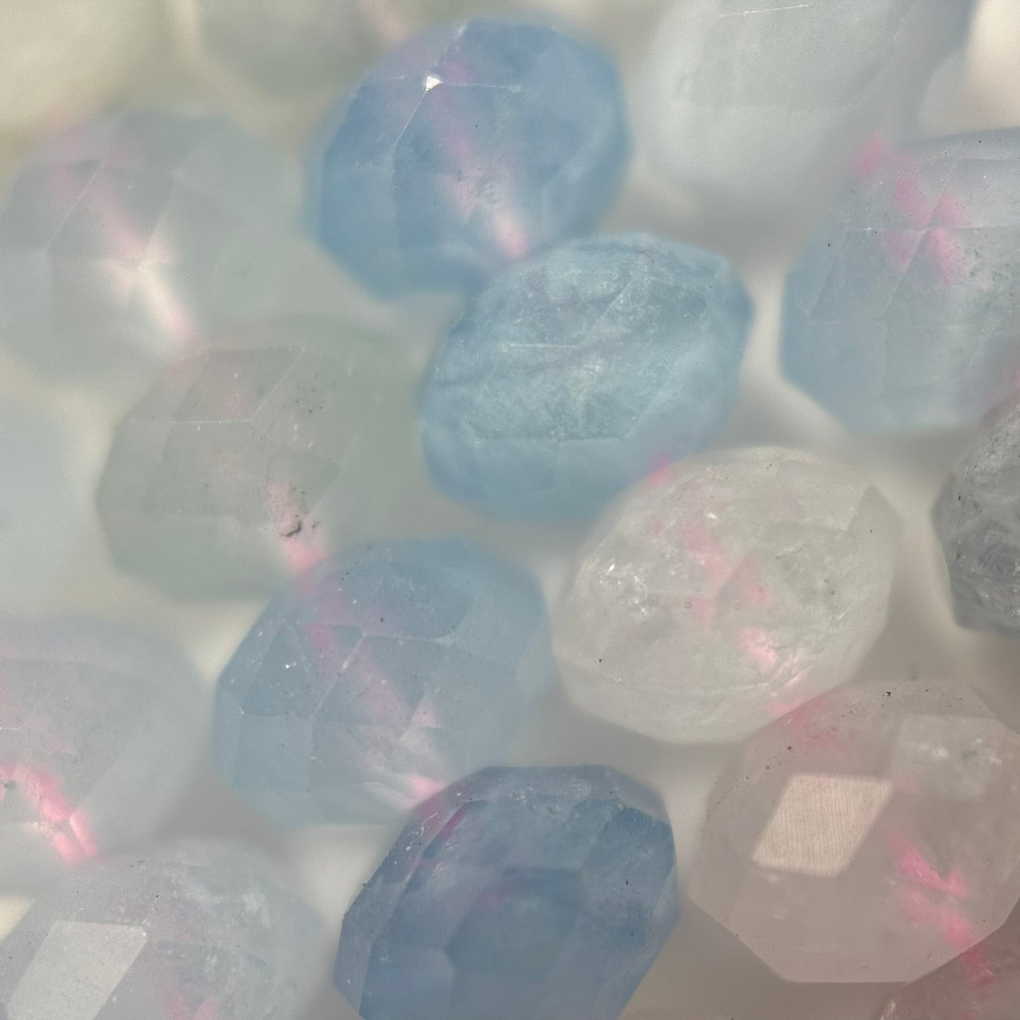 Faceted Aquamarine Rondelle Gemstone Beads image 9