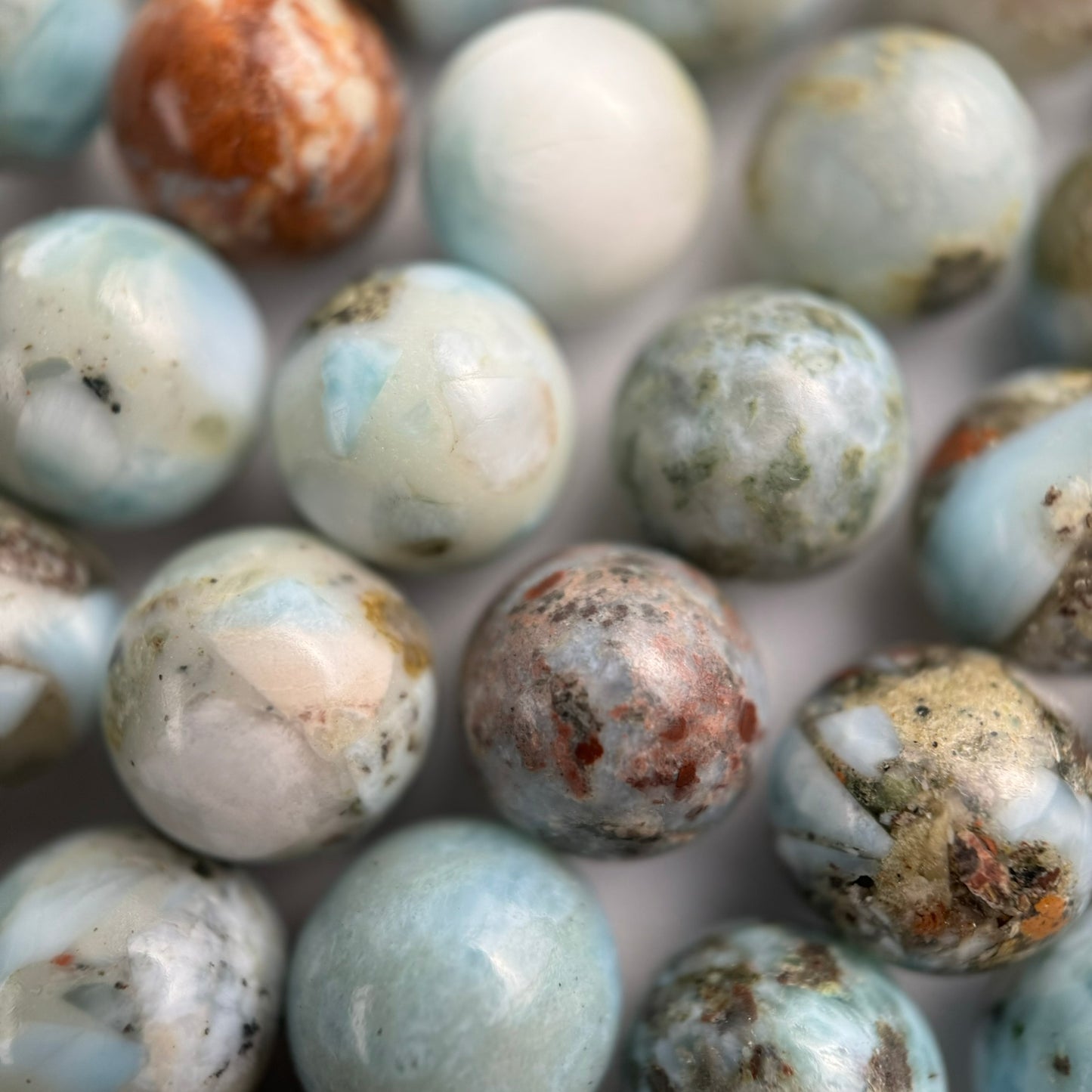 Larimar Polished Round Beads image 2