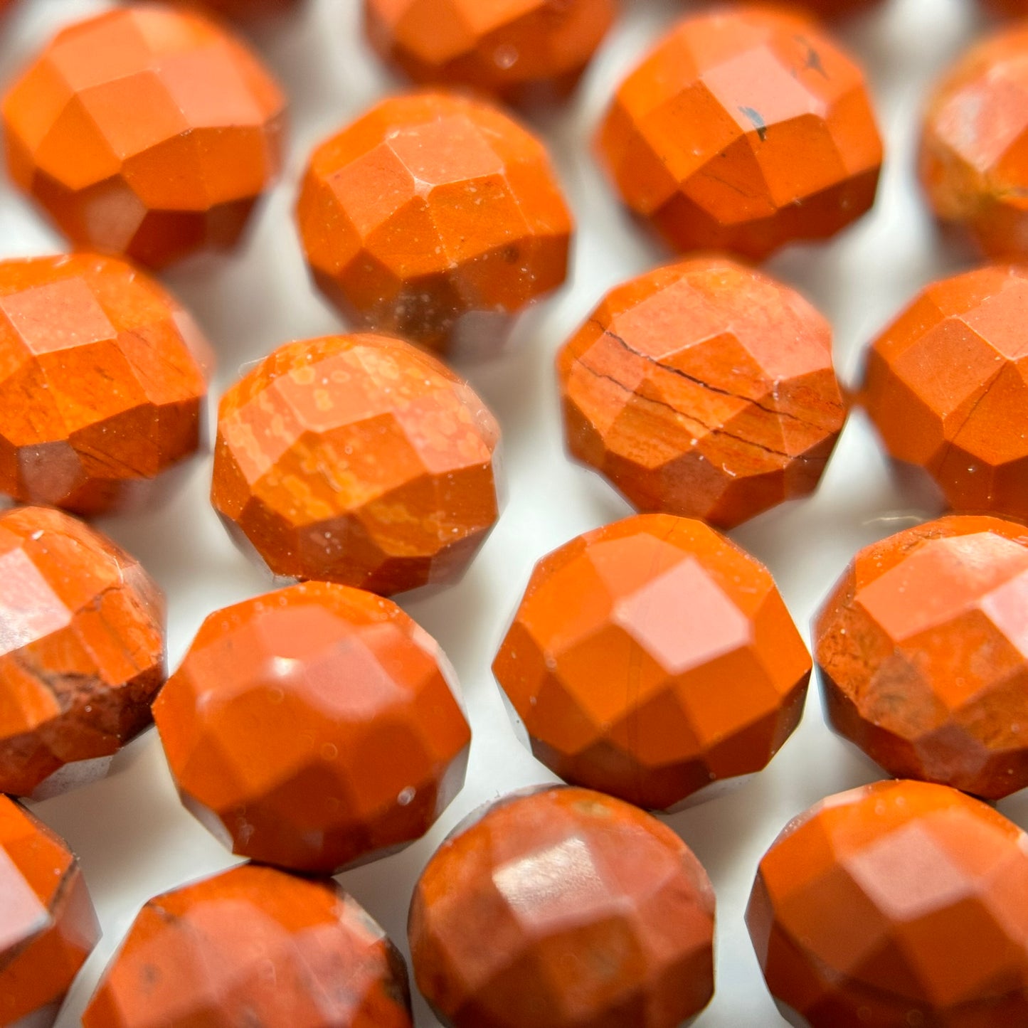 Red Jasper Faceted Round Beads image 4