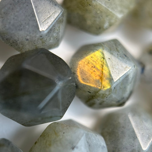 Labradorite Faceted Diamond-Cut Beads (A Quality)