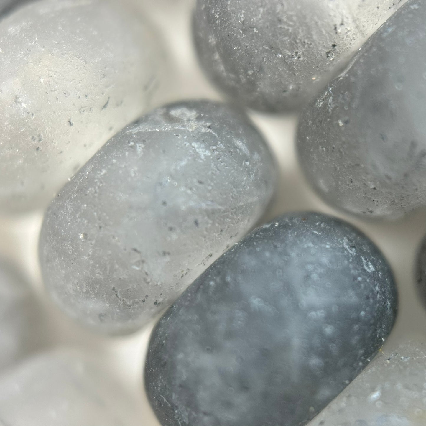 Green Ice Quartz Frosted Rondelle Beads image 1