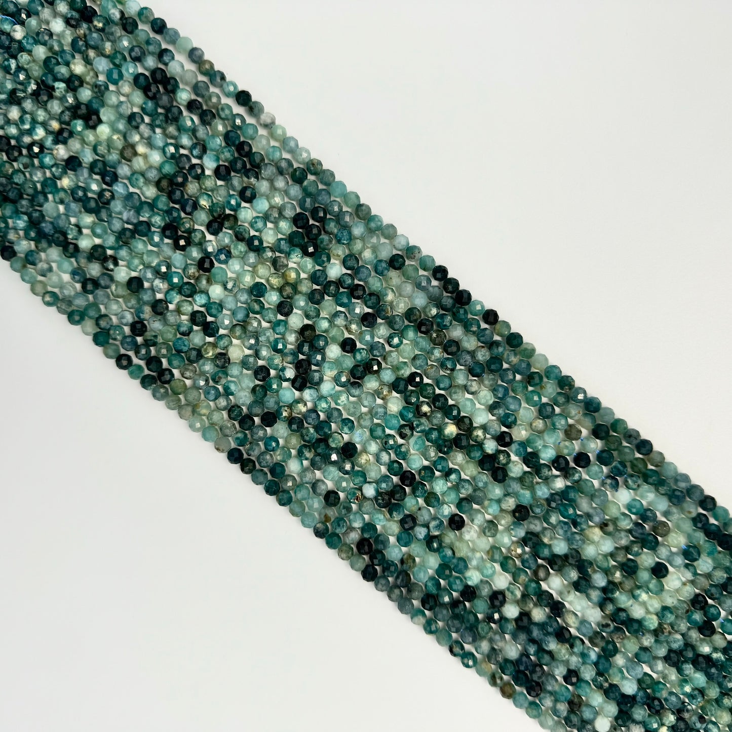 Blue Tourmaline Faceted Round Beads image 6