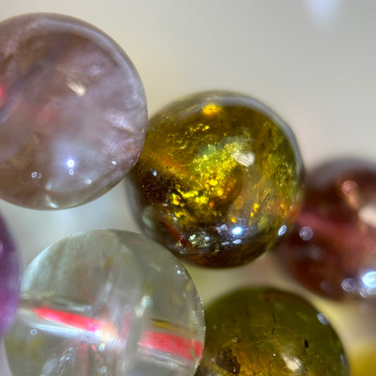 Tourmaline Polished Round Beads - (AA Quality)