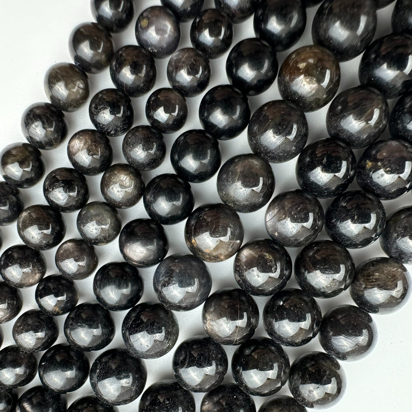 Gold Sheen Sapphire Round Beads image 0