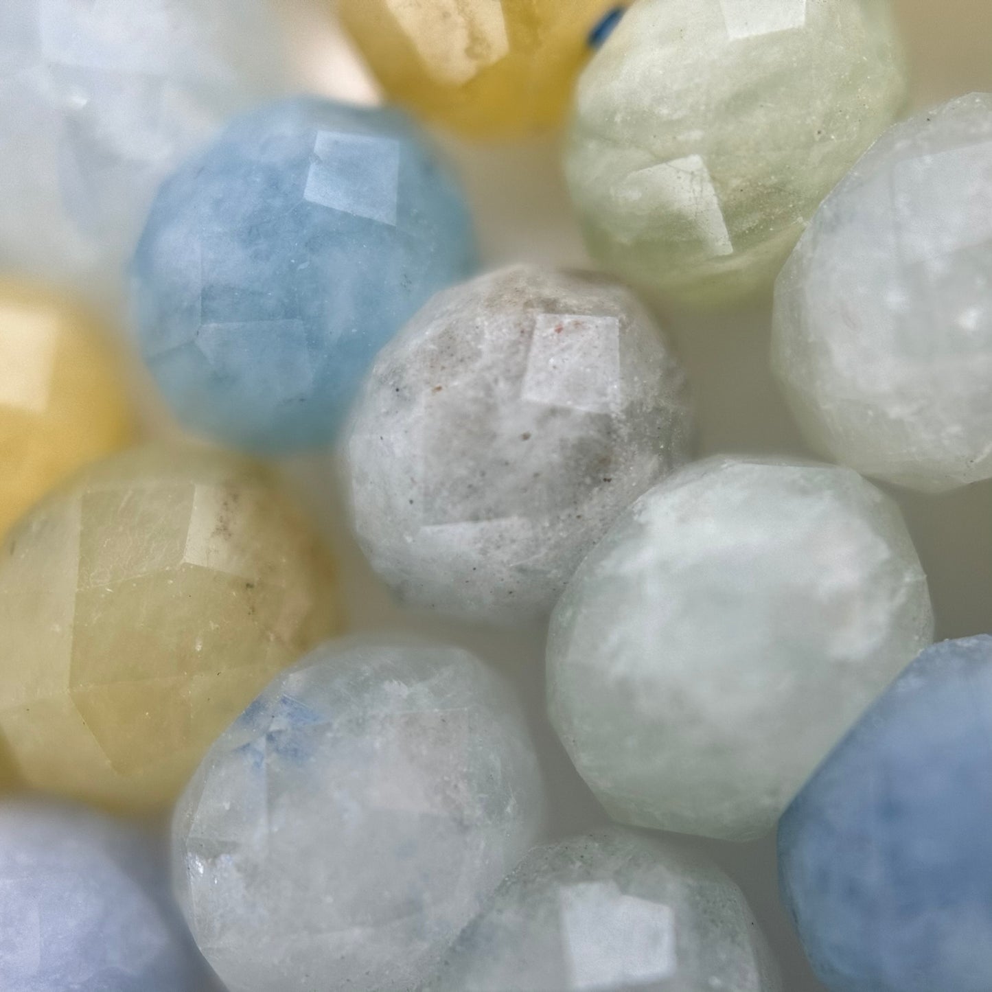 Faceted Aquamarine Rondelle Gemstone Beads image 5