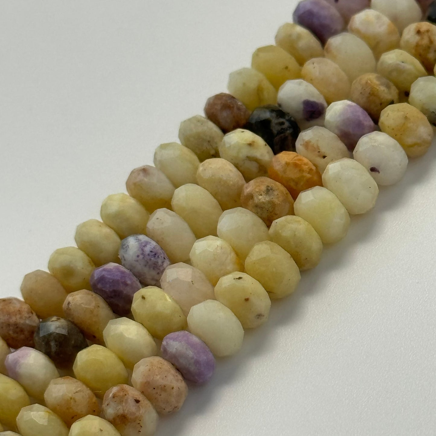 Tiffany Opal Rondelle Faceted Beads (A Quality) image 10