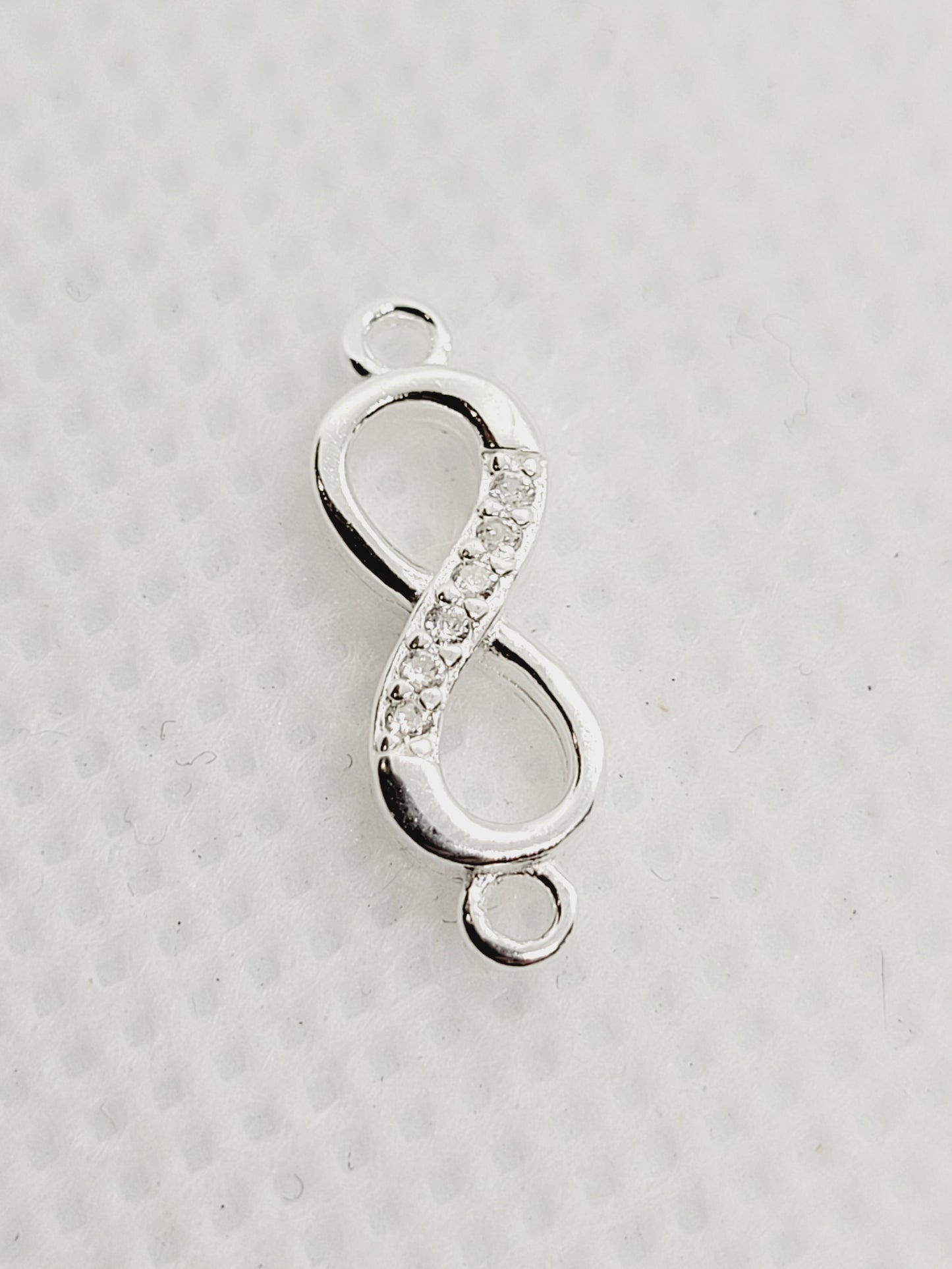 16mm Figure 8 Connector with Cubic Zirconia | 925 Sterling Silver | (3 colours) image 4