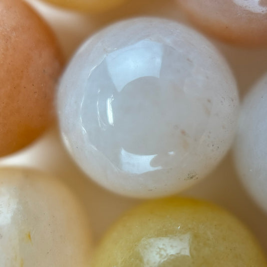 Peach Aventurine Quartz Polished Round Beads