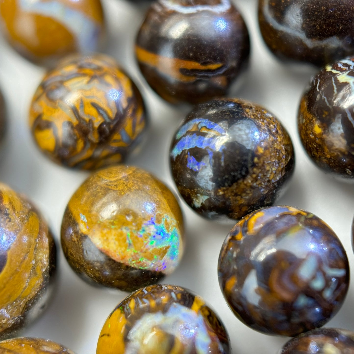 Australian AA Boulder Opal Polished Round Beads image 2