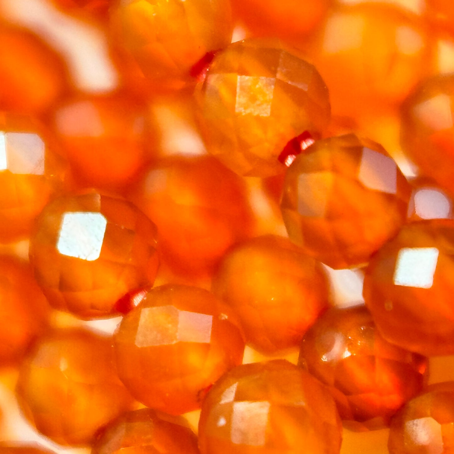 Carnelian Faceted Round Beads image 4