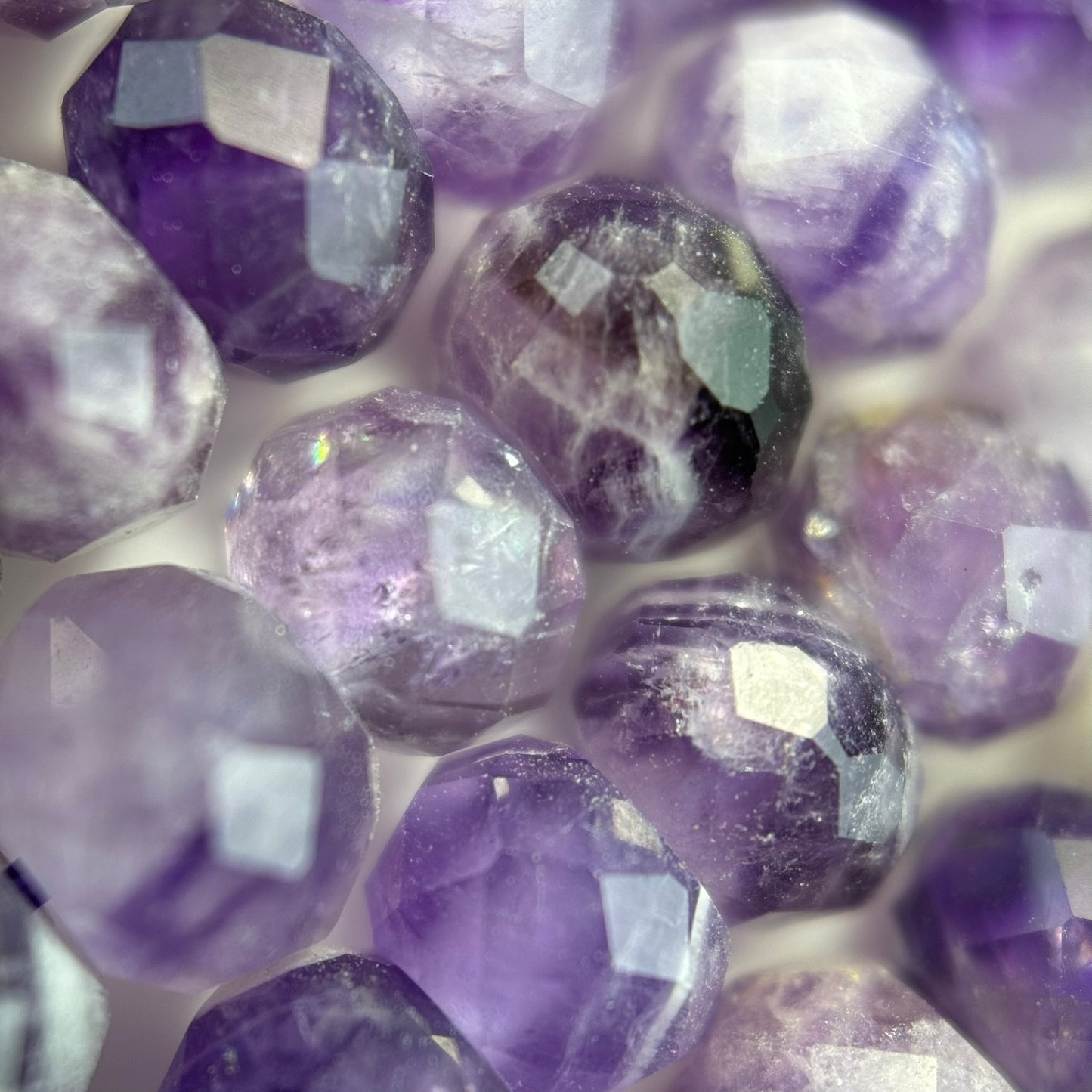 Faceted Amethyst Rondelle Beads (6x4mm) image 9