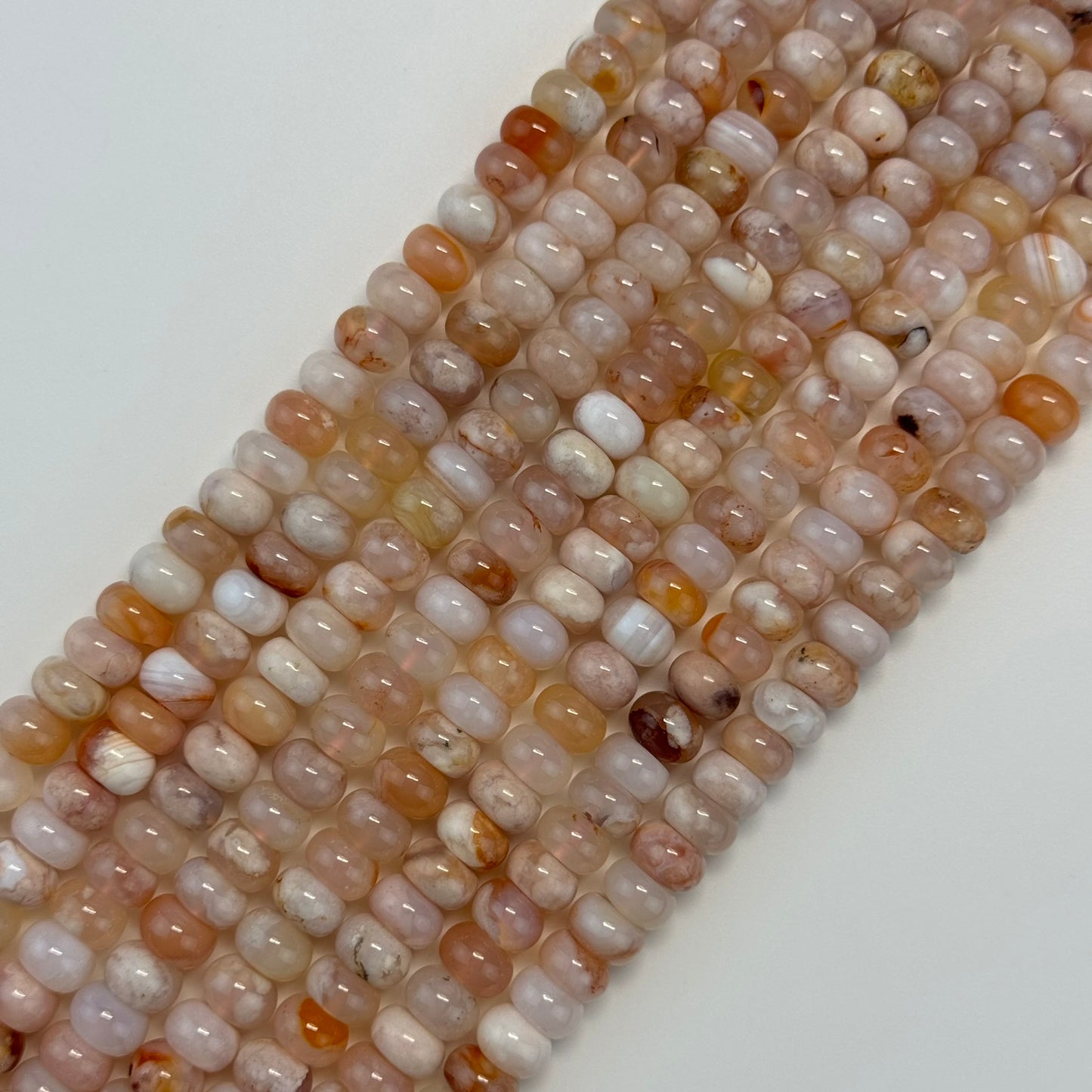 Sakura Agate Rondelle Beads image 3