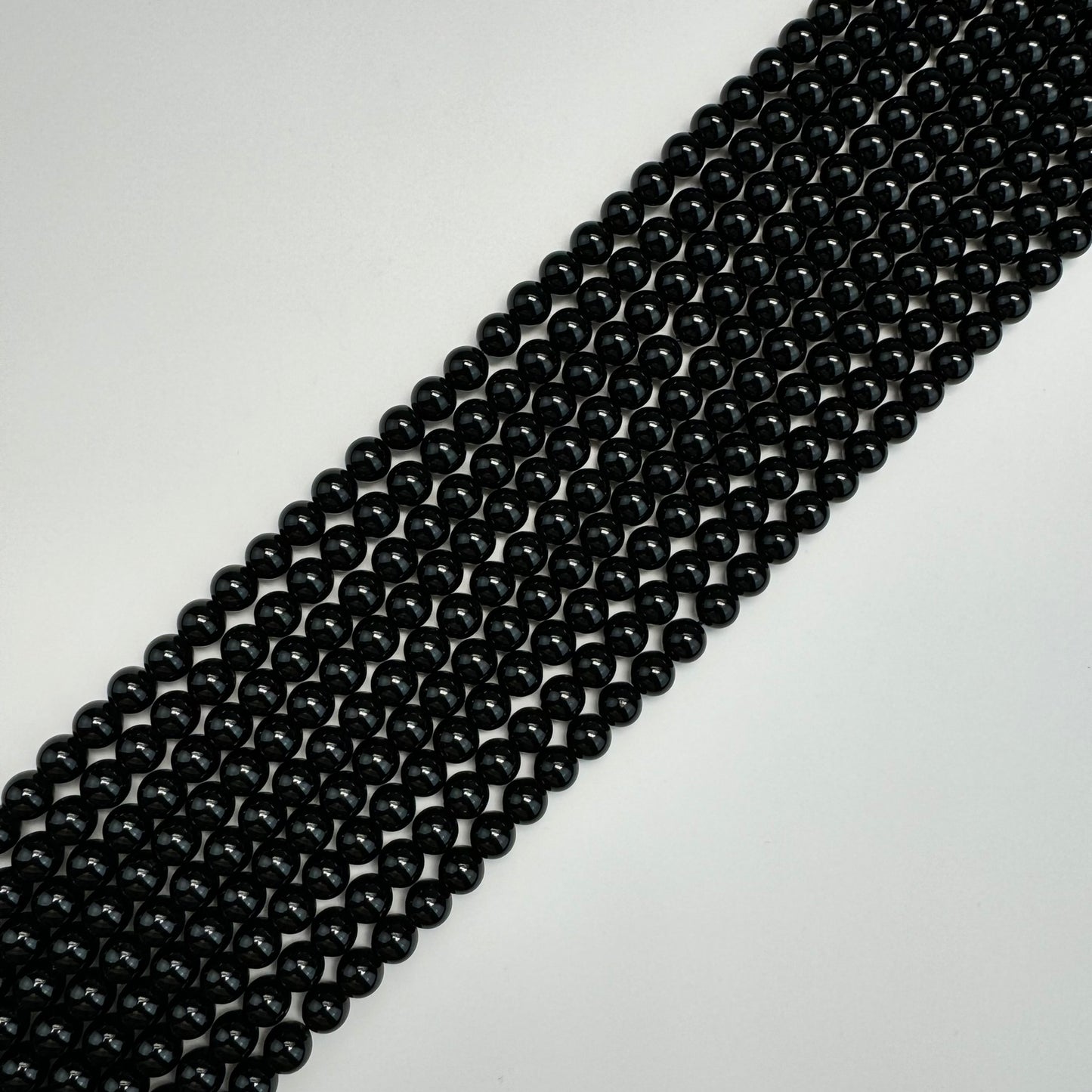 Black Tourmaline Polished Round Beads image 5